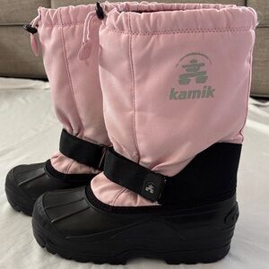 Kamik Pink and Black Snow Boots